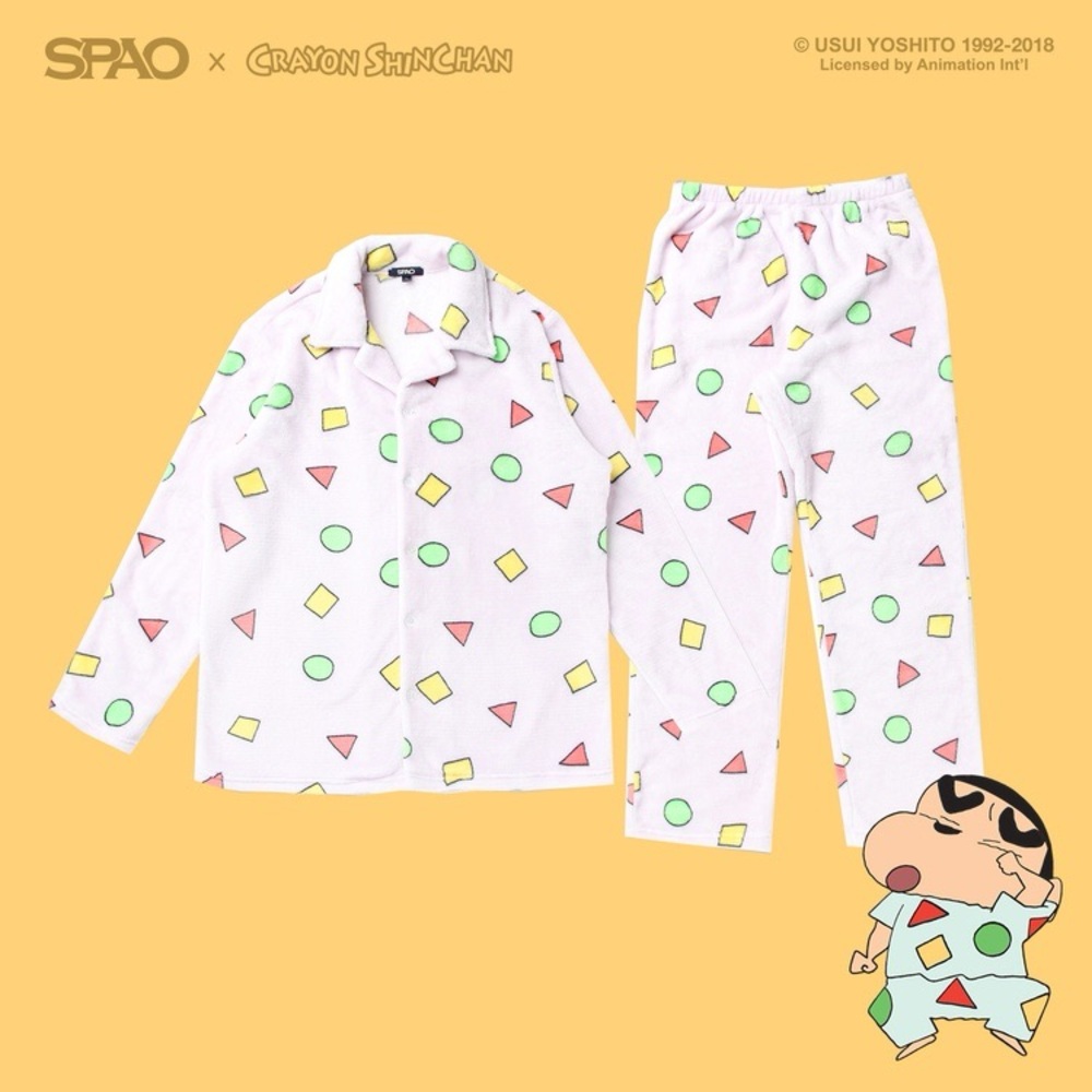 WINTER CRAYON SHINCHAN PAJAMAS UNISEX SLEEP WEAR CUTE CARTOON FANNEL PAJAMASSET